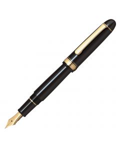 Platinum #3776 Century Black Gold Trim Fountain Pen