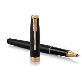 Parker Sonnet Matt Black GT Rollerball Pen | Free Engraving