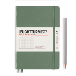 LEUCHTTURM1917 Quaderno A5 Copertina Morbida Verde Oliva &ndash; 123 Pagine Numerate, Segnalibri E Tasca Portaoggetti