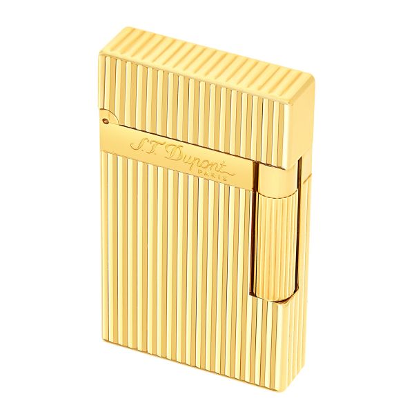S.T. Dupont Ligne 2 Vertical Lines Yellow Gold Lighter | Penworld