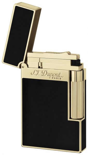 S.T. Dupont Ligne 2 black Lacquer with Gold Finish Lighter 