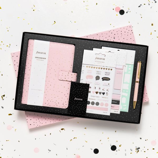 Filofax Confetti Personal Rose Gift Set | Penworld » More than 