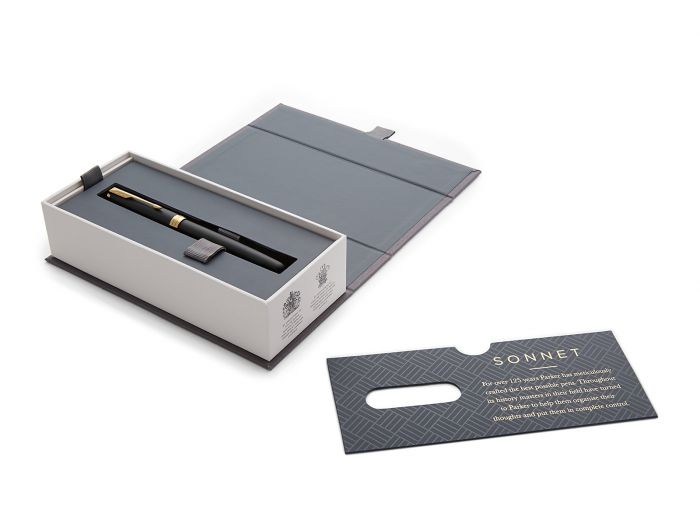 Parker Sonnet Matt Black GT Fountain Pen | Penworld » More than