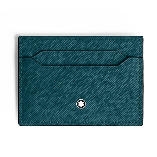Montblanc Sartorial Leather Cyprus Blue Card Holder 5cc | Penworld