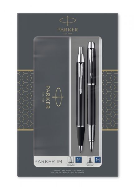 Parker IM Black CT Fountain Pen and Ballpoint Pen Set Penworld