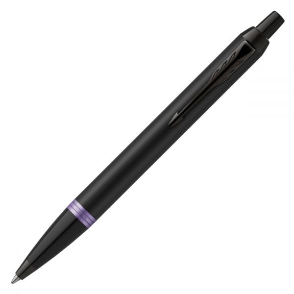 Parker IM Black Amethyst Purple Vibrant Rings Ballpoint Pen