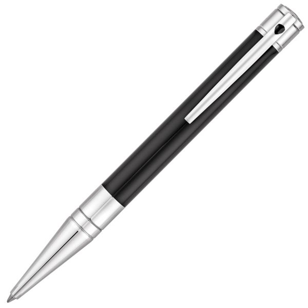 Huis briefpapier strip S.T. Dupont D-Initial Black & Chrome Ballpoint Pen | Penworld » More than  10.000 pens in stock, fast delivery