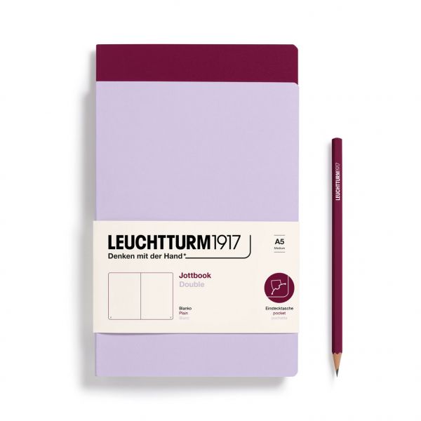 Leuchtturm1917 Jottbook Medium Lilac/Port Red Plain  Penworld » More than  10.000 pens in stock, fast delivery
