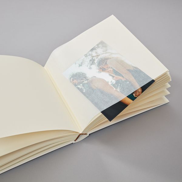 Semikolon 369965 Album fotografico Classic XLarge - 32 x 31 cm, 130 pagine color crema, per 260 foto - lilla seta lilla