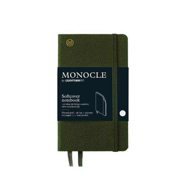 Monocle by Leuchtturm1917 Notebook A6 Hardcover Olive Dotted