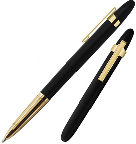 Fisher Space Pen Bullet Classic Black Matte with Gold Clip | Penworld