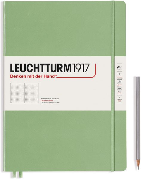 Hardcover A5 Weekly Planner & Noteb. 2024 Sage, Leuchtturm1917