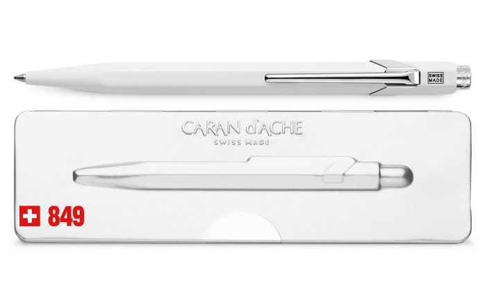 Caran d'Ache 849 Matt White Ballpoint Pen | Penworld » More than