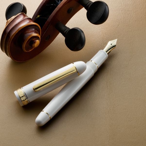 Platinum #3776 Century White Gold Trim Fountain Pen | Penworld