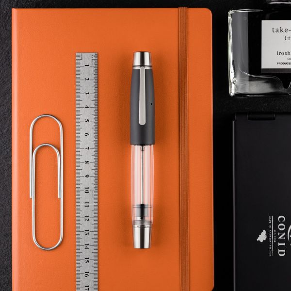 Conid Maximalistica Demonstrator Bulkfiller Titanium Fountain Pen