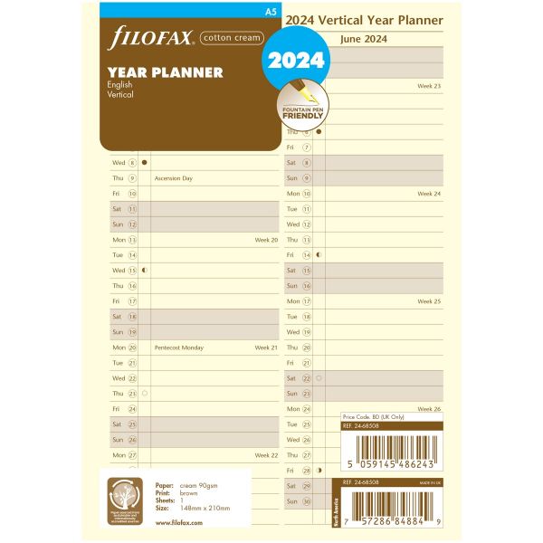 Filofax A5 Year Planner 2024  Penworld » More than 10.000 pens in