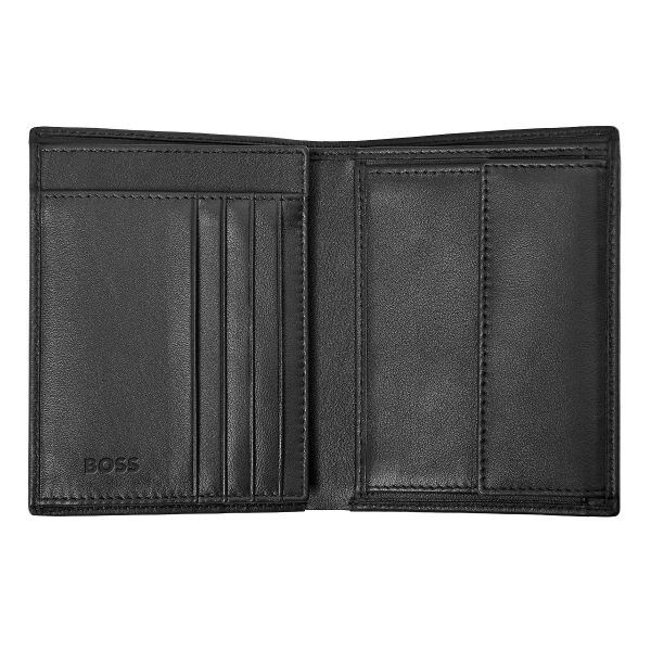 Hugo Boss Wallet Iconic Black with Flap and money pocket 