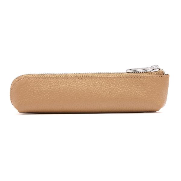 Classic Grained Camel Wallet with flap, Blue, Classic