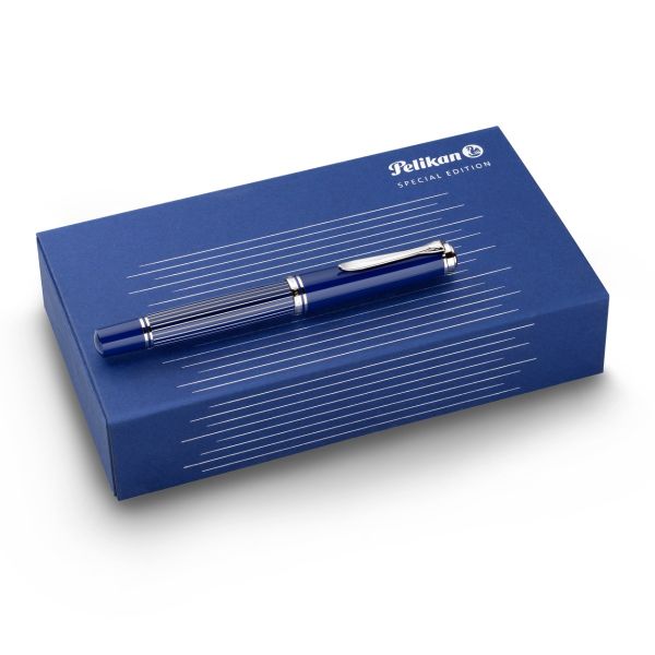 Pelikan M815 Metal Striped Blue Fountain Pen Special Edition