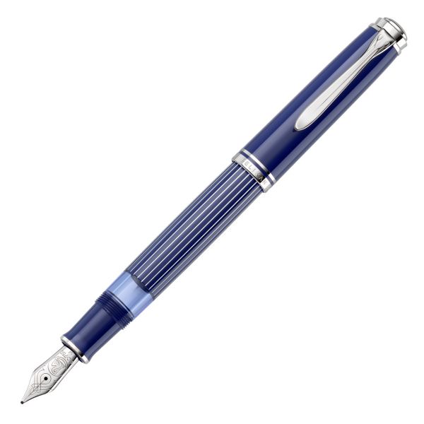 Pelikan M815 Metal Striped Blue Fountain Pen Special Edition