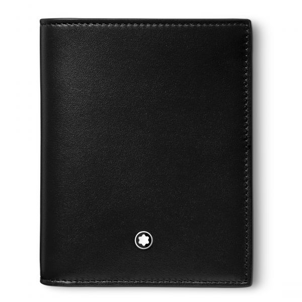 Montblanc Men's Sartorial Leather Bifold Money Clip Wallet - Black