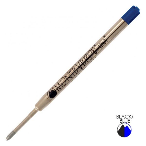 Monteverde Ballpoint Refill Parker-Type G2 Medium Blue-Black (2 pack)