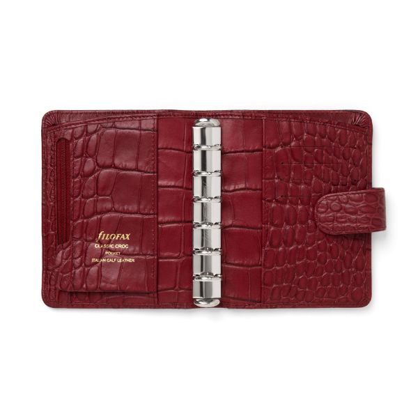 グリコ　フォルダ Filofax Classic Pocket Croc Cherry | Penworld » More than 10.000