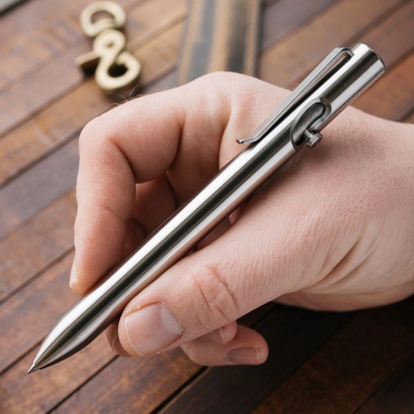 Tactile Turn Thick Bolt Action Pen Titanium Standard Ballpoint Pen
