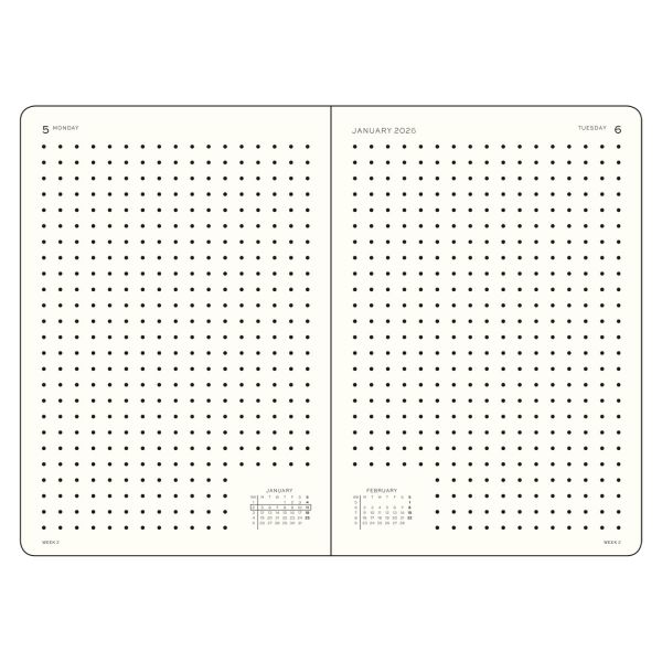 Agenda Settimanale LEUCHTTURM1917 2026 - Formato A5, Copertina Rigida, Verde Foresta, Lingua Inglese