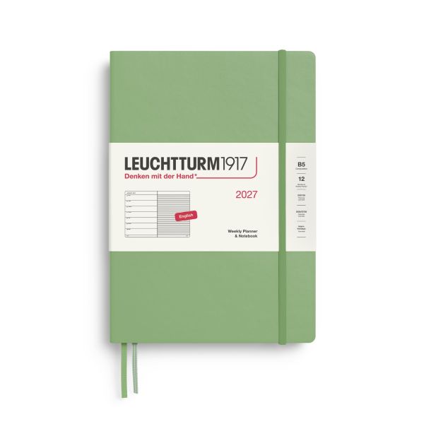 Leuchtturm1917 2027 Weekly Planner + Notes Composition B5 Sage