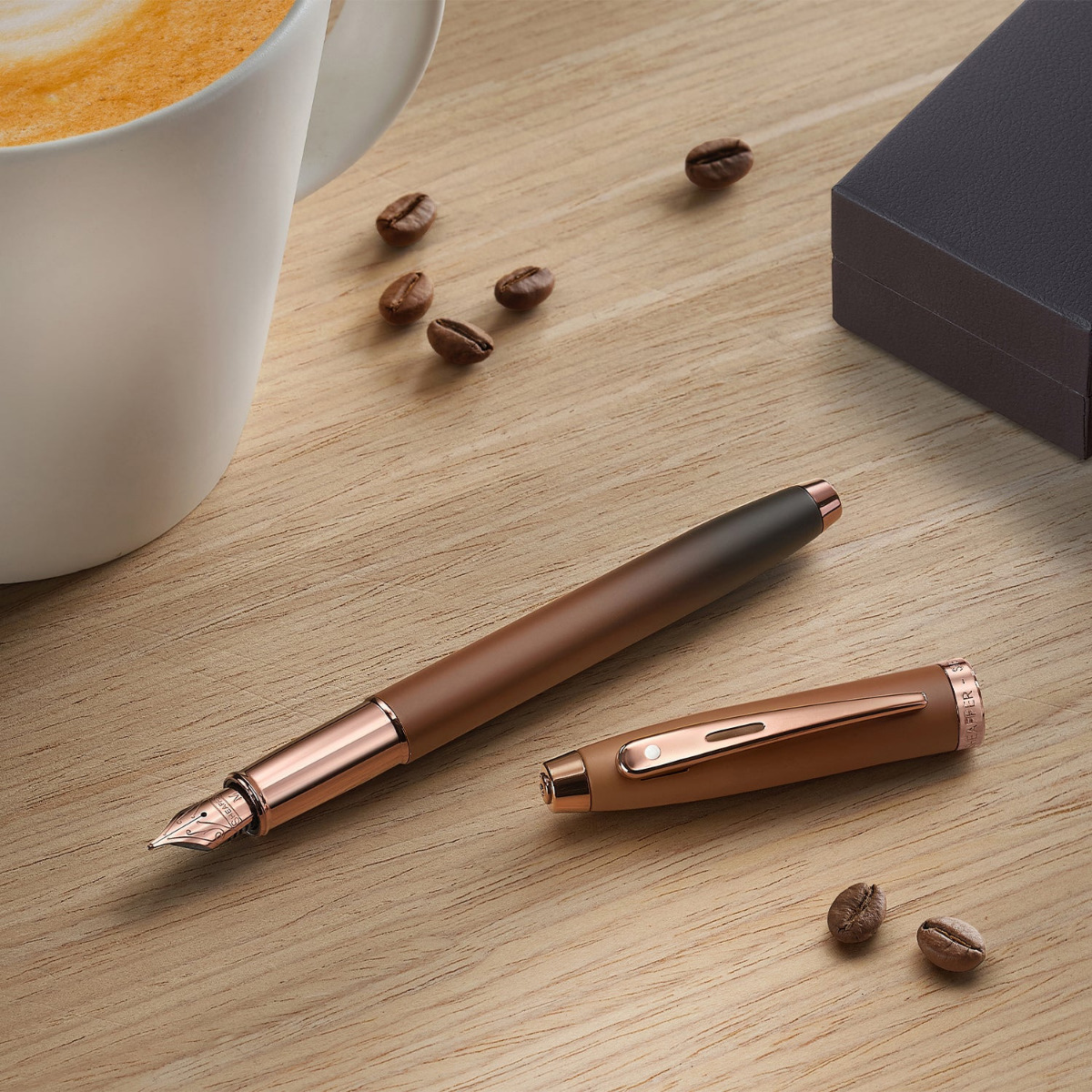 Sheaffer 100 Coffee Edition with Regal Brown PVD Trims Fountain