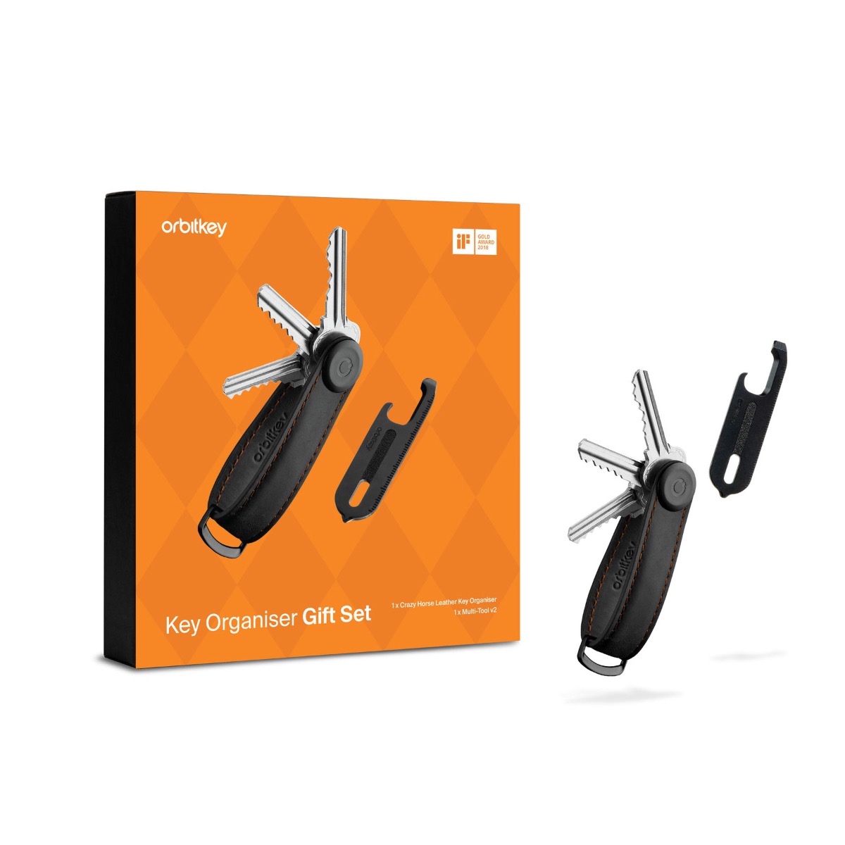 ORGANIZADOR DE LLAVES ORBITKEY CRAZY HORSE NEGRO - Mochilas y Bolsos