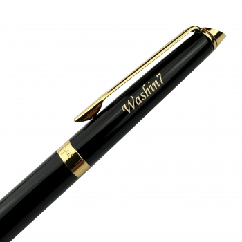 Waterman Hémisphère Black Lacquer</br> Font: Corsiva